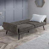 Afina Sofabed – Grey Velvet – Glamorous Sofa Bed with Click-Clack Mechanism | Julian Bowen