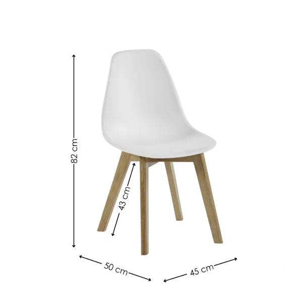 Agatha set of 2 white dining chairs in a modern dining room setting