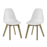 Agatha set of 2 white dining chairs in a modern dining room setting