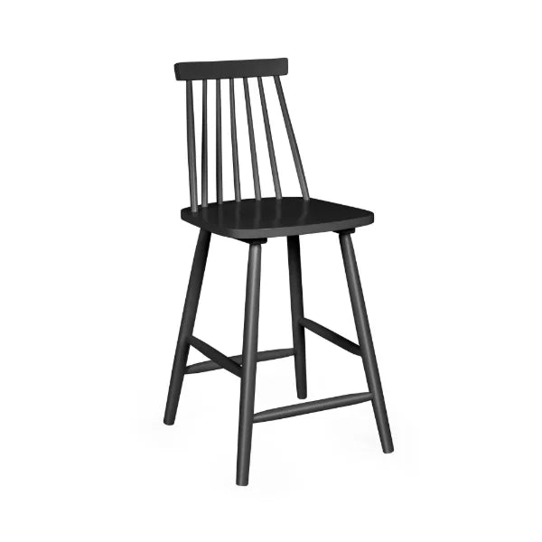 Alassio black spindle back bar stool in a modern kitchen or bar setting