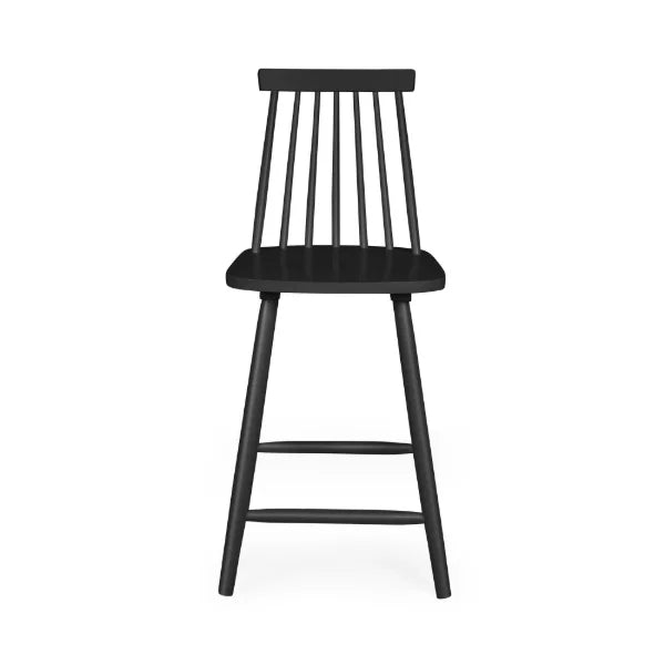 Alassio black spindle back bar stool in a modern kitchen or bar setting