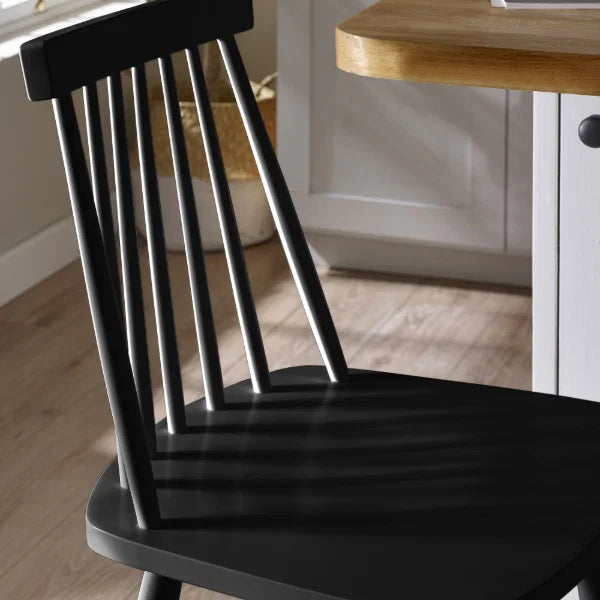 Alassio black spindle back bar stool in a modern kitchen or bar setting