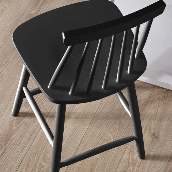 Alassio black spindle back bar stool in a modern kitchen or bar setting