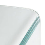Amalfi Desk – Clear Glass – Curved Tempered Glass Design – No Assembly Needed | Julian Bowen