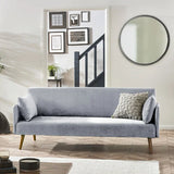 Andi Sofa Bed – Grey – Retro Style Sofa Bed with Easy Fold-Out Mechanism | Julian Bowen