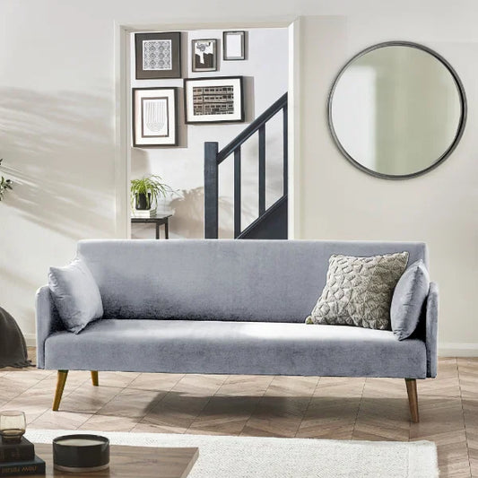 Andi Sofa Bed – Grey – Retro Style Sofa Bed with Easy Fold-Out Mechanism