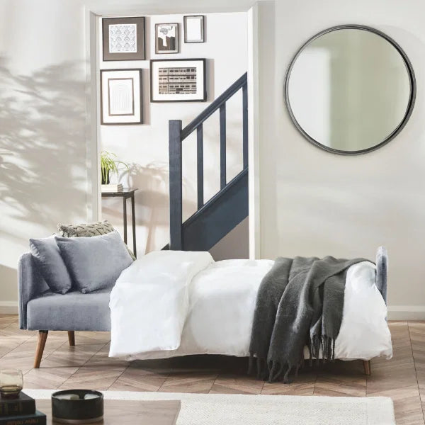 Andi Sofa Bed – Grey – Retro Style Sofa Bed with Easy Fold-Out Mechanism