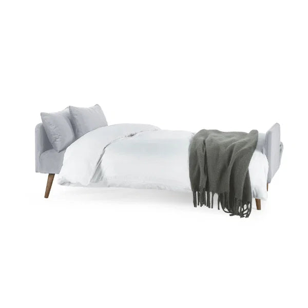 Andi Sofa Bed – Grey – Retro Style Sofa Bed with Easy Fold-Out Mechanism