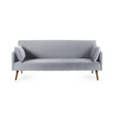 Andi Sofa Bed – Grey – Retro Style Sofa Bed with Easy Fold-Out Mechanism | Julian Bowen