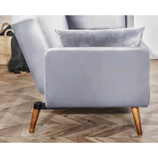 Andi Sofa Bed – Grey – Retro Style Sofa Bed with Easy Fold-Out Mechanism