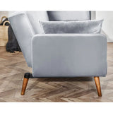 Andi Sofa Bed – Grey – Retro Style Sofa Bed with Easy Fold-Out Mechanism | Julian Bowen