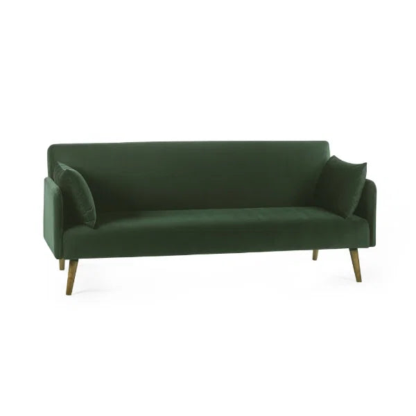 Andi Sofa Bed – Green – Retro Style Sofa Bed with Easy Fold-Out Mechanism