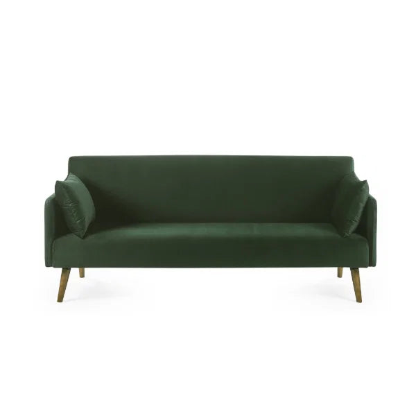 Andi Sofa Bed – Green – Retro Style Sofa Bed with Easy Fold-Out Mechanism