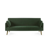 Andi Sofa Bed – Green – Retro Style Sofa Bed with Easy Fold-Out Mechanism | Julian Bowen