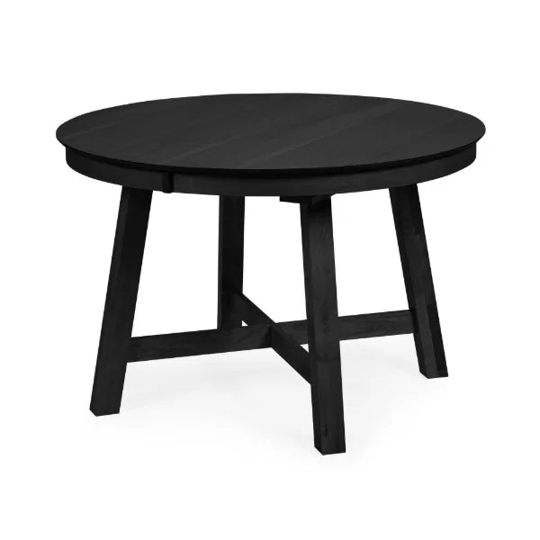 Annika Extending Round Dining Table – Satin Black – Extends 115-154cm (Pre-order – May)
