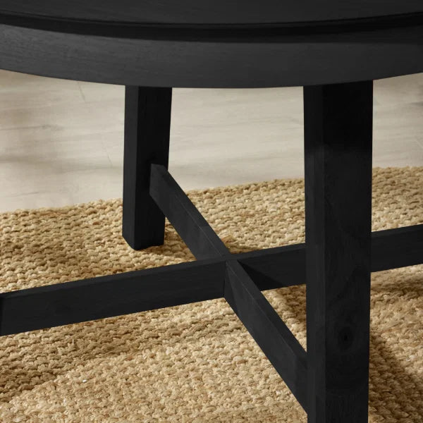 Annika Extending Round Dining Table – Satin Black – Extends 115-154cm (Pre-order – May)