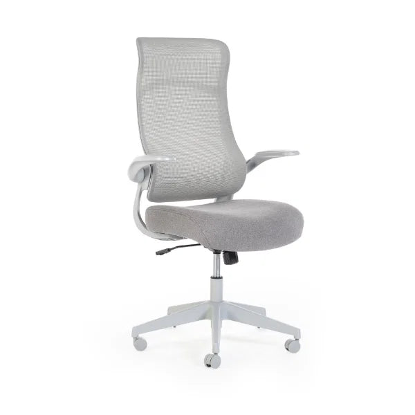 Archer grey mesh ergonomic office chair in a modern home office setting