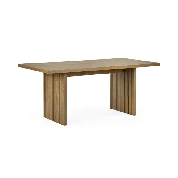 Arundel light oak rectangular dining table in a modern dining room setting