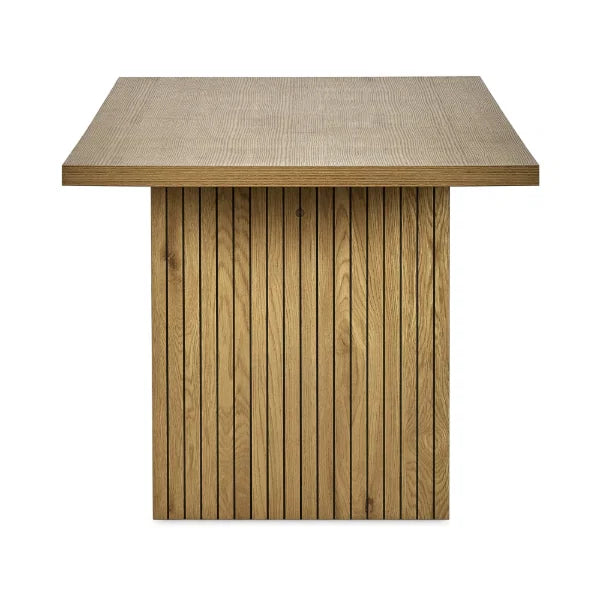 Arundel light oak rectangular dining table in a modern dining room setting