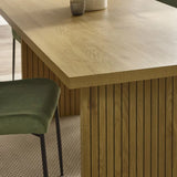 Arundel light oak rectangular dining table in a modern dining room setting