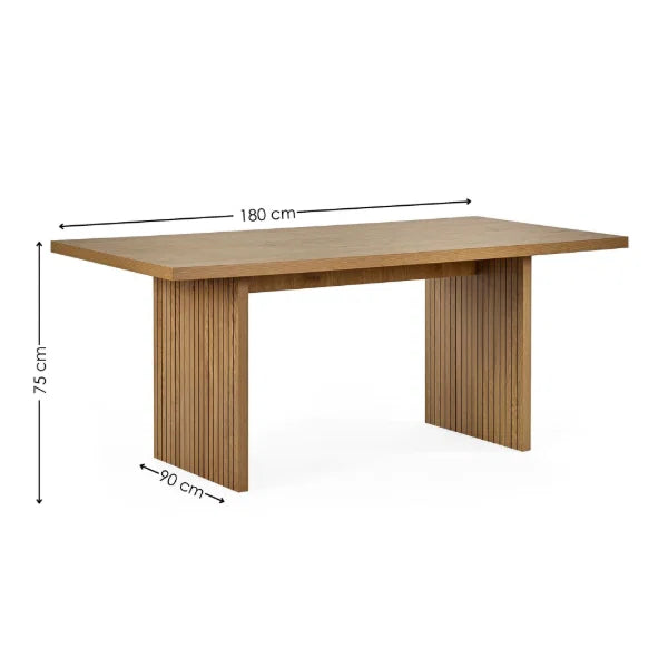 Arundel light oak rectangular dining table in a modern dining room setting