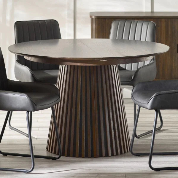 Arya Extending Dining Table – Oak & White – Japandi Design, Seats 4-6