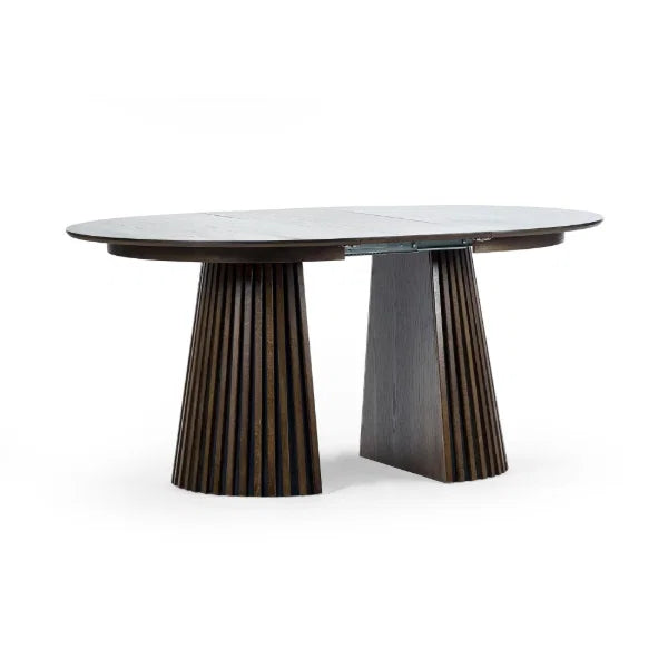 Arya Extending Dining Table – Oak & White – Japandi Design, Seats 4-6