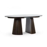 Arya Extending Dining Table – Oak & White – Japandi Design, Seats 4-6 | Julian Bowen