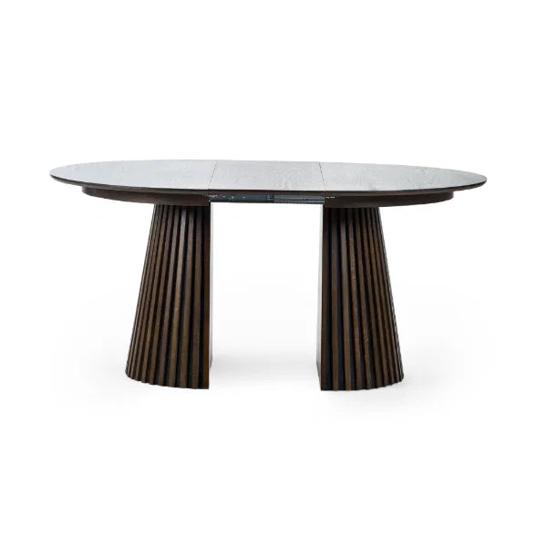 Arya Extending Dining Table – Oak & White – Japandi Design, Seats 4-6