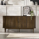 Arya Sideboard – Oak – Dark Oak Finish with Tambour Doors | Julian Bowen