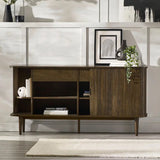 Arya Sideboard – Oak – Dark Oak Finish with Tambour Doors | Julian Bowen