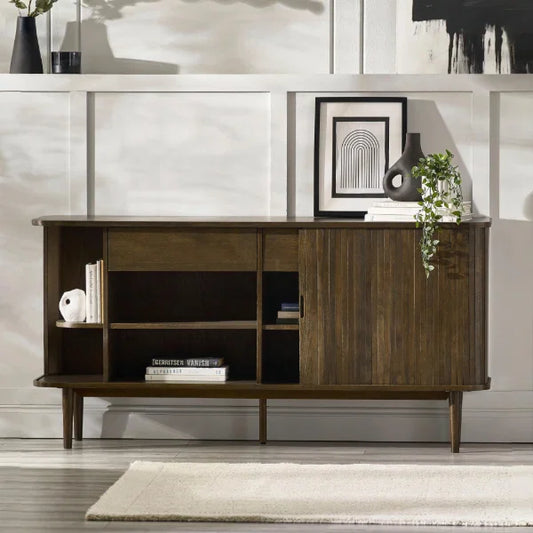 Arya Sideboard – Oak – Dark Oak Finish with Tambour Doors