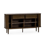 Arya Sideboard – Oak – Dark Oak Finish with Tambour Doors | Julian Bowen