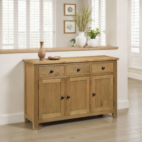 Astoria Sideboard – Oak – Timeless Design with Chunky Tops