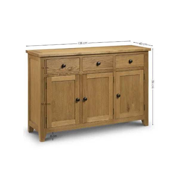 Astoria Sideboard – Oak – Timeless Design with Chunky Tops