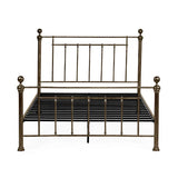 Aurelia brass effect metal bed in a modern bedroom setting