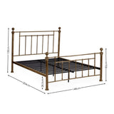 Aurelia brass effect metal bed in a modern bedroom setting