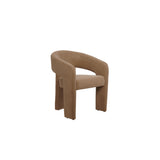 LPD Furniture Alba mole velvet dining chair with curved design in a modern dining setting