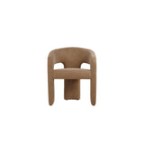 LPD Furniture Alba mole velvet dining chair with curved design in a modern dining setting