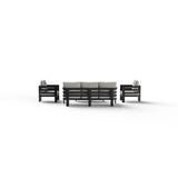 Furnish365 Andros 5 seater outdoor lounge set with aluminium frame and sintered stone table in a modern garden setting