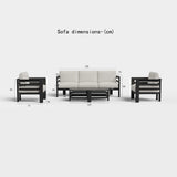 Furnish365 Andros 5 seater outdoor lounge set with aluminium frame and sintered stone table in a modern garden setting