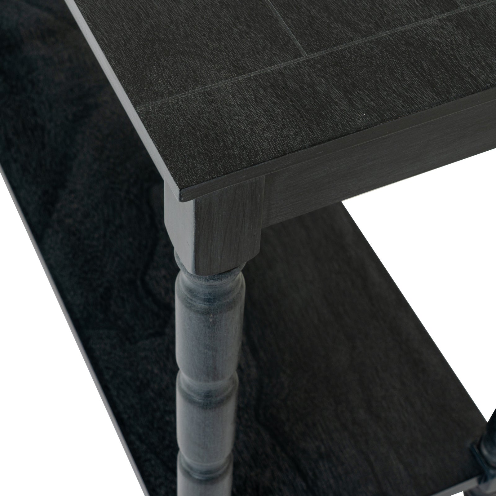 Angle view of Hill Interiors Contour Collection console table highlighting the elegant design