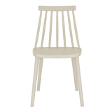 Angle view of Hill Interiors Kyra French grey dining chair highlighting the sleek design
