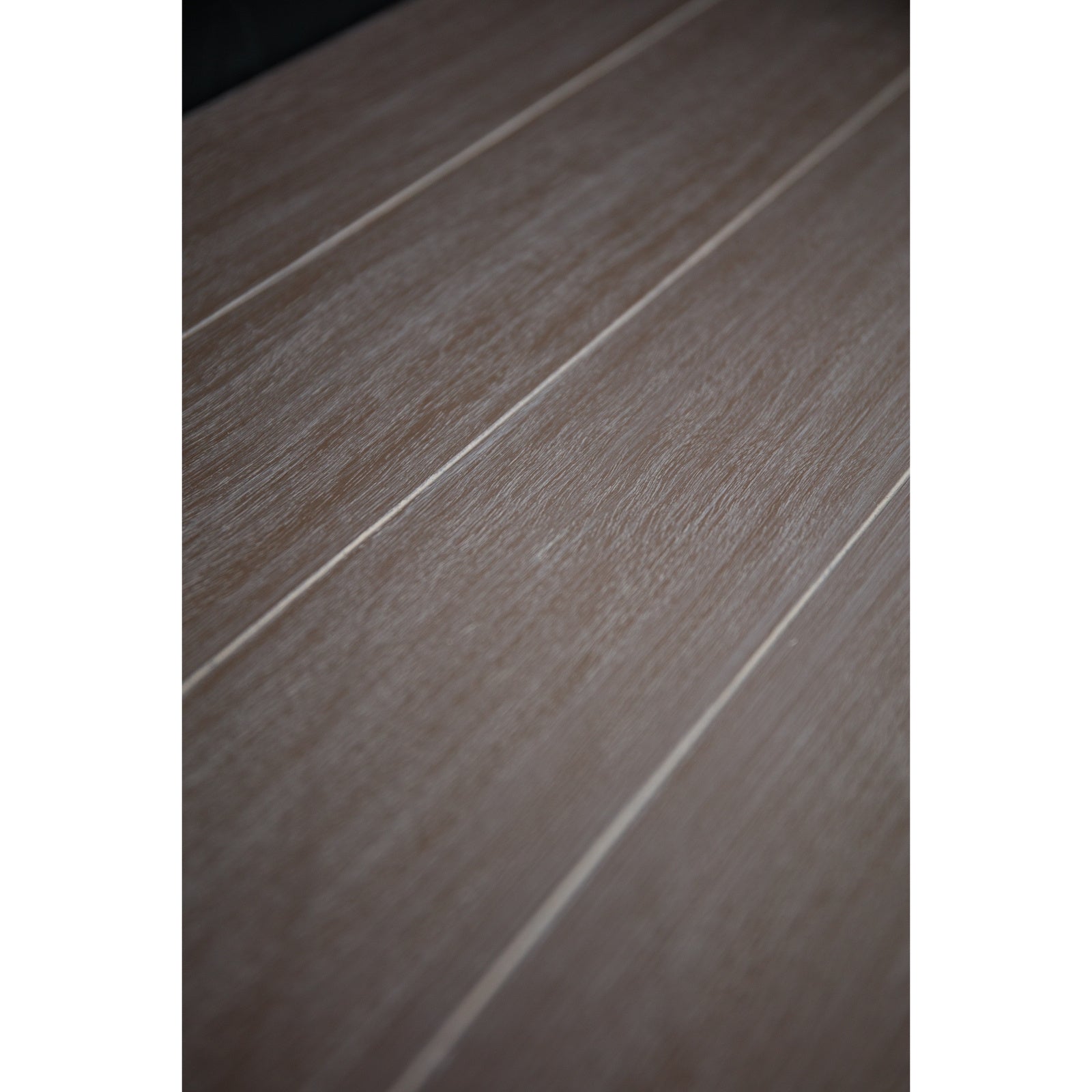 Angle view of Hill Interiors Serene Collection console table highlighting the elegant design