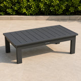 Furnish365 Ares 5 seater outdoor lounge set with polyrattan wicker and aluminium frame in a modern garden setting