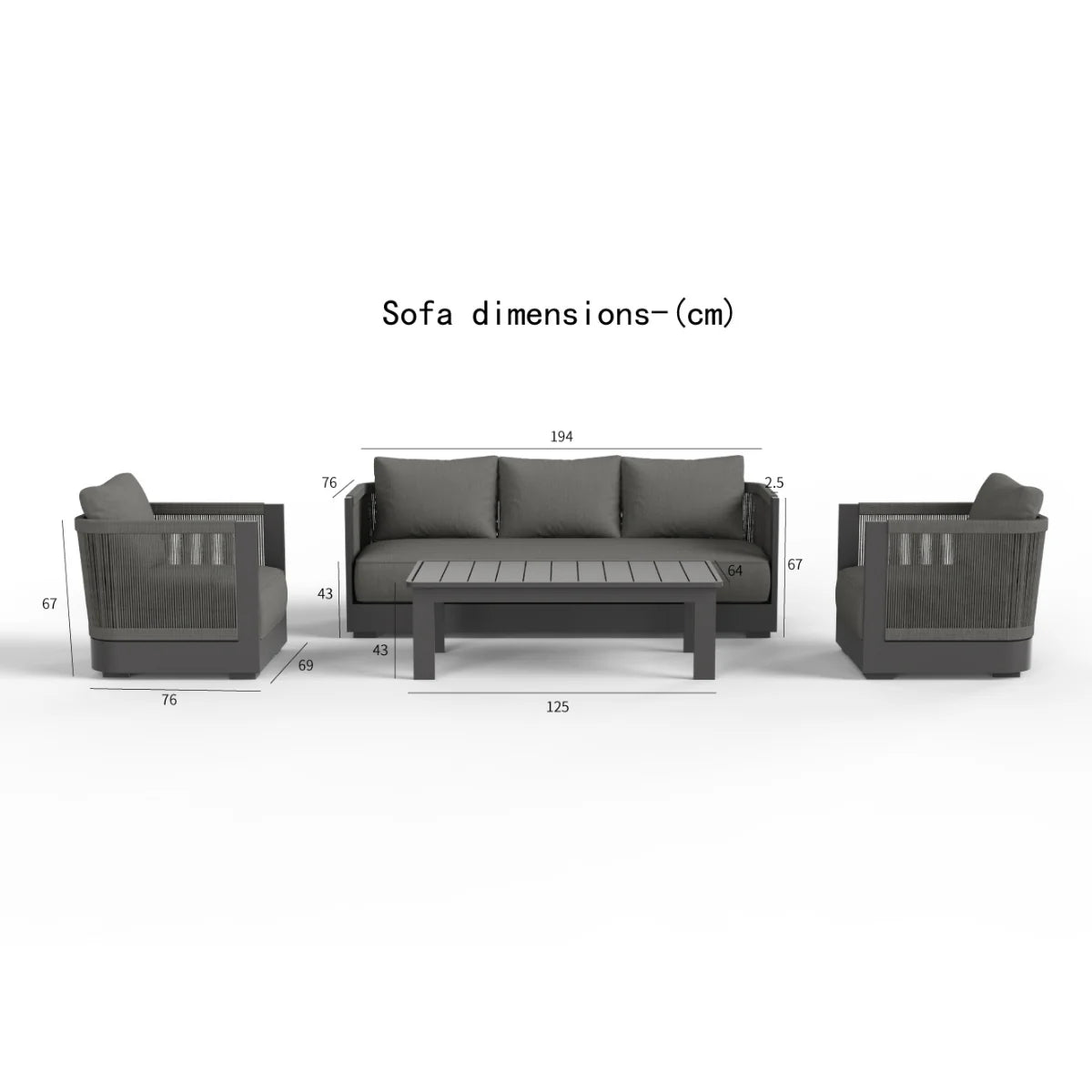 Furnish365 Ares 5 seater outdoor lounge set with polyrattan wicker and aluminium frame in a modern garden setting