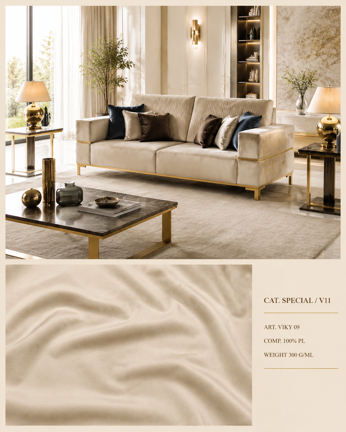 Armchair – Italian Design, Velvet Upholstery