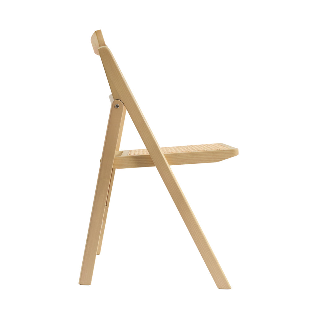 LPD Furniture Ashton blonde matte dining chair with rattan detailing and ash wood frame in a modern dining setting