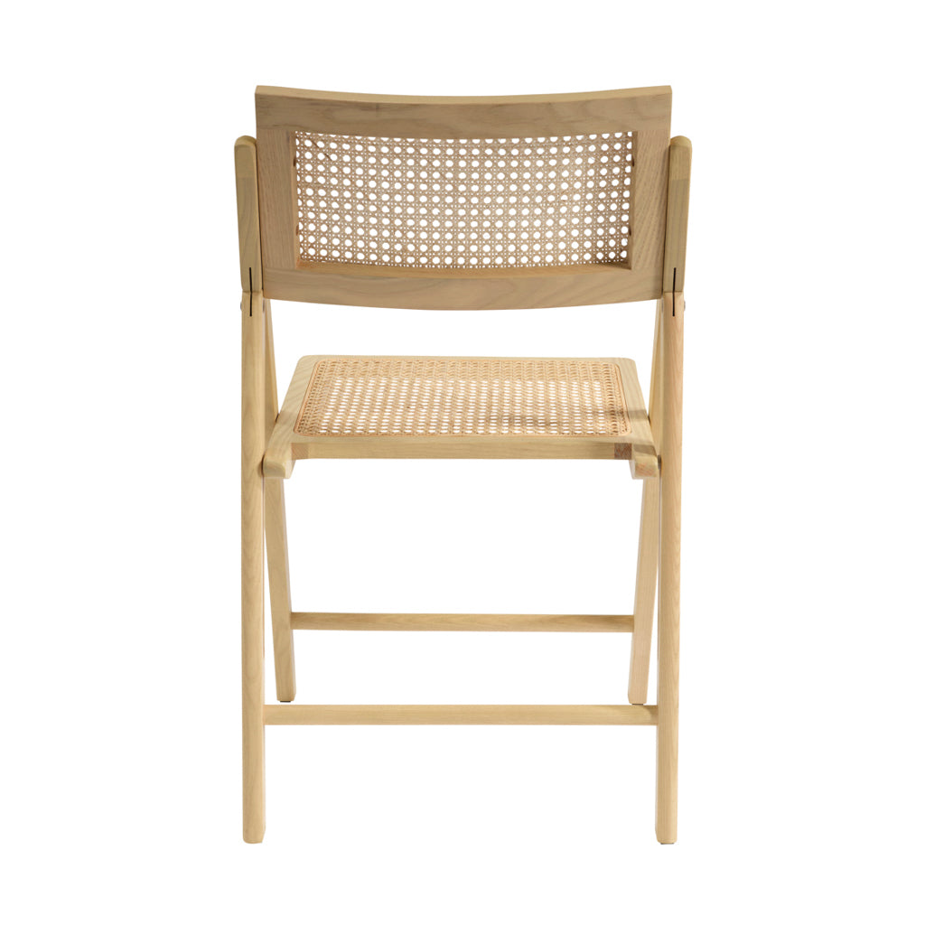 LPD Furniture Ashton blonde matte dining chair with rattan detailing and ash wood frame in a modern dining setting