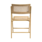 LPD Furniture Ashton blonde matte dining chair with rattan detailing and ash wood frame in a modern dining setting